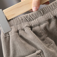 Load image into Gallery viewer, Baby Kid Boys Solid Color Muslin&amp;Ribbed Pants Wholesale 221206438
