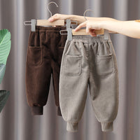 Load image into Gallery viewer, Baby Kid Boys Solid Color Muslin&amp;Ribbed Pants Wholesale 221206438
