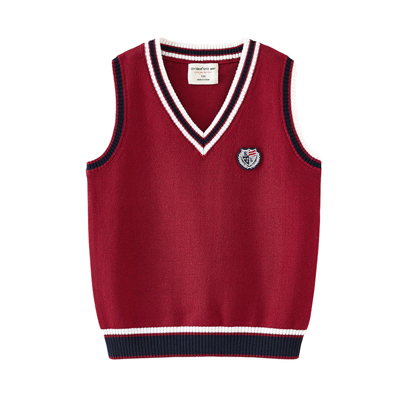 Kid Big Kid Unisex Color-blocking Crochet Vests Waistcoats Wholesale 221206462