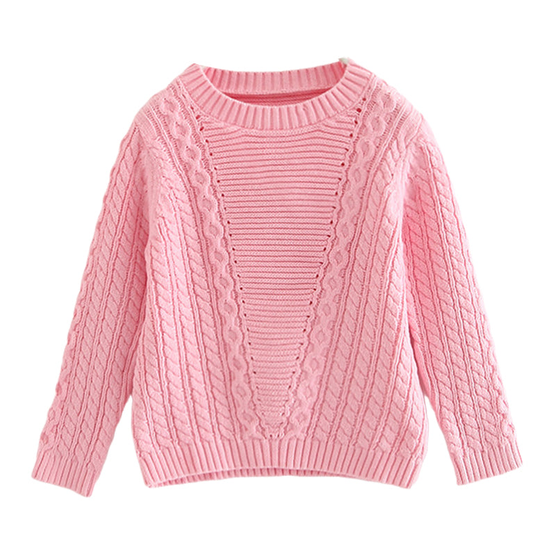 Baby Kid Girls Solid Color Sweaters Wholesale 22120647