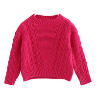 Load image into Gallery viewer, Baby Kid Girls Solid Color Sweaters Wholesale 22120647
