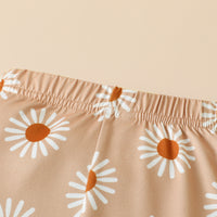 Load image into Gallery viewer, 2 Pieces Set Baby Girls Bow Muslin&amp;Ribbed Print Rompers And Flower Pants Wholesale 221206488
