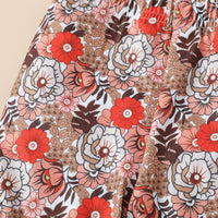 Load image into Gallery viewer, 2 Pieces Set Baby Girls Bow Muslin&amp;Ribbed Print Rompers And Flower Pants Wholesale 221206488
