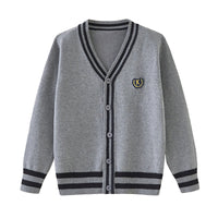 Load image into Gallery viewer, Kid Unisex Striped Color-blocking Crochet Cardigan Wholesale 221206498
