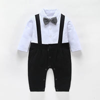 Load image into Gallery viewer, 2 Pieces Set Baby Boys Dressy Checked Jackets Outwears And Color-blocking Jumpsuits Wholesale 22120655
