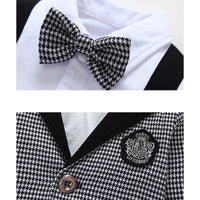 Load image into Gallery viewer, 2 Pieces Set Baby Boys Dressy Checked Jackets Outwears And Color-blocking Jumpsuits Wholesale 22120655

