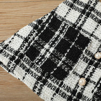 Load image into Gallery viewer, 2 Pieces Set Baby Kid Girls Bow Tops And Checked Skirts Wholesale 221206617
