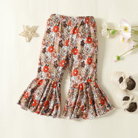 Load image into Gallery viewer, 2 Pieces Set Baby Girls Solid Color Rompers And Flower Pants Wholesale 221206633
