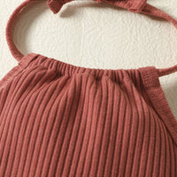 Load image into Gallery viewer, 2 Pieces Set Baby Girls Solid Color Rompers And Flower Pants Wholesale 221206633
