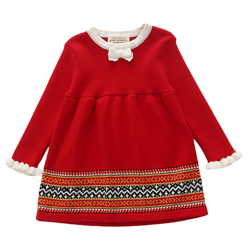 Baby Kid Girls Crochet Dresses Wholesale 22120668 Red / 3T (2-3Y)