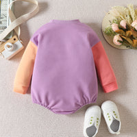 Load image into Gallery viewer, Baby Girls Letters Color-blocking Rompers Wholesale 221206689
