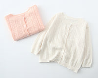 Load image into Gallery viewer, Baby Kid Girls Solid Color Crochet Cardigan Wholesale 22120677
