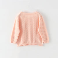 Load image into Gallery viewer, Baby Kid Girls Solid Color Crochet Cardigan Wholesale 22120677
