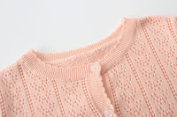 Load image into Gallery viewer, Baby Kid Girls Solid Color Crochet Cardigan Wholesale 22120677
