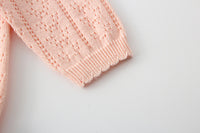 Load image into Gallery viewer, Baby Kid Girls Solid Color Crochet Cardigan Wholesale 22120677
