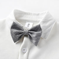 Load image into Gallery viewer, 3 Pieces Set Baby Kid Boys Birthday Party Bow Shirts Striped Vests Waistcoats And Pants Wholesale 221206774
