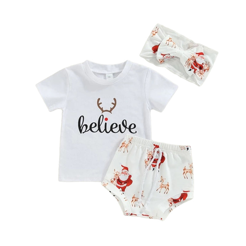 2 Pieces Set Baby Kid Unisex Letters Print T-Shirts And Cartoon Shorts Wholesale 221206776