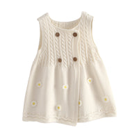 Load image into Gallery viewer, Baby Kid Girls Flower Knitwear Dresses Wholesale 22120681
