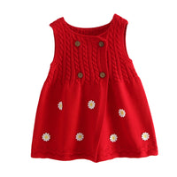 Load image into Gallery viewer, Baby Kid Girls Flower Knitwear Dresses Wholesale 22120681

