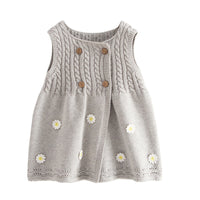 Load image into Gallery viewer, Baby Kid Girls Flower Knitwear Dresses Wholesale 22120681
