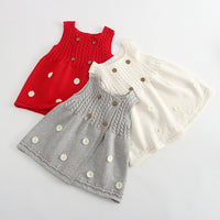 Load image into Gallery viewer, Baby Kid Girls Flower Knitwear Dresses Wholesale 22120681
