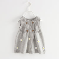 Load image into Gallery viewer, Baby Kid Girls Flower Knitwear Dresses Wholesale 22120681
