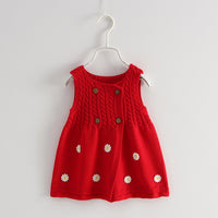 Load image into Gallery viewer, Baby Kid Girls Flower Knitwear Dresses Wholesale 22120681
