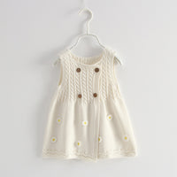 Load image into Gallery viewer, Baby Kid Girls Flower Knitwear Dresses Wholesale 22120681
