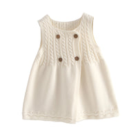 Load image into Gallery viewer, Baby Kid Girls Solid Color Crochet Dresses Wholesale 22120682
