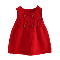 Load image into Gallery viewer, Baby Kid Girls Solid Color Crochet Dresses Wholesale 22120682
