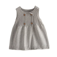 Load image into Gallery viewer, Baby Kid Girls Solid Color Crochet Dresses Wholesale 22120682
