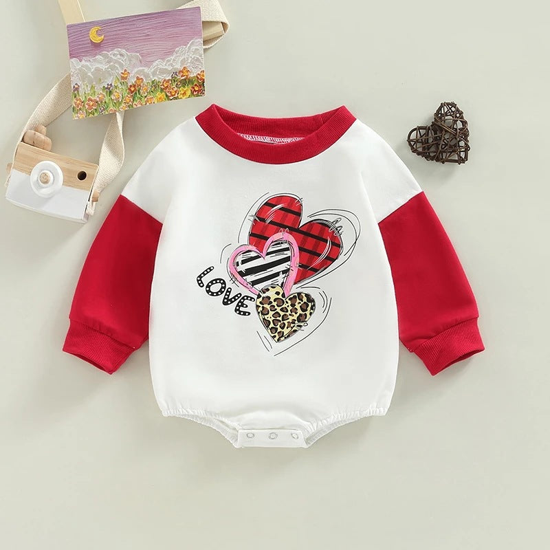 Baby Unisex Letters Love heart Rompers Wholesale 221206823
