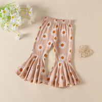 Load image into Gallery viewer, 3 Pieces Set Baby Girls Lace Print Rompers Flower Pants And Bow Headwear Wholesale 221206830
