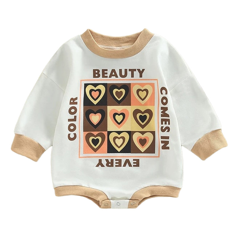 Baby Unisex Letters Love heart Print Valentine's Day Rompers Wholesale 221206839
