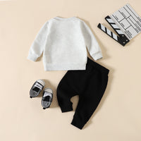 Load image into Gallery viewer, 2 Pieces Set Baby Kid Unisex Letters Hoodies Swearshirts And Solid Color Pants Wholesale 221206854
