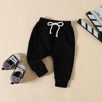 Load image into Gallery viewer, 2 Pieces Set Baby Kid Unisex Letters Hoodies Swearshirts And Solid Color Pants Wholesale 221206854
