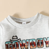Load image into Gallery viewer, 2 Pieces Set Baby Kid Unisex Letters Hoodies Swearshirts And Solid Color Pants Wholesale 221206854
