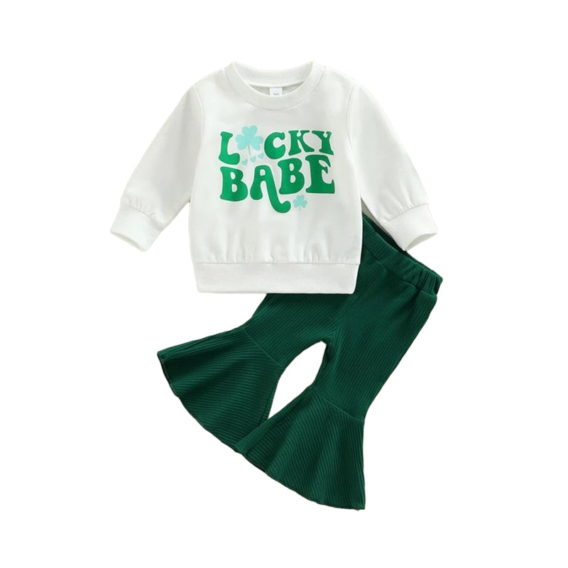2 Pieces Set Baby Kid Girls Letters Hoodies Swearshirts And Solid Color Pants Wholesale 221206884