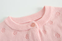 Load image into Gallery viewer, Baby Kid Girls Solid Color Crochet Cardigan Wholesale 22120690

