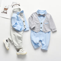 Load image into Gallery viewer, Baby Boys Color-blocking Bow Jumpsuits Wholesale 22120697
