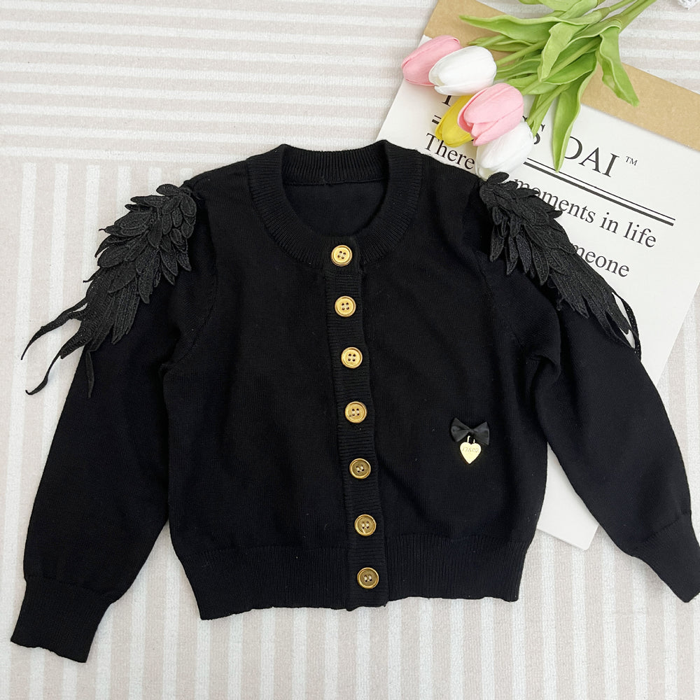 Baby Kid Girls Solid Color Wings Cardigan Wholesale 221209146