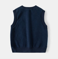 Load image into Gallery viewer, Baby Kid Unisex Letters Checked Cartoon Crochet Vests Waistcoats Wholesale 221209156
