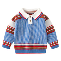 Load image into Gallery viewer, Baby Kid Boys Striped Crochet Sweaters Wholesale 221209157
