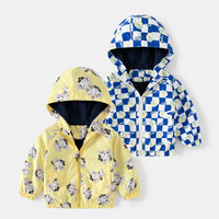 Load image into Gallery viewer, Baby Kid Unisex Letters Checked Cartoon Jackets Outwears Wholesale 221209215

