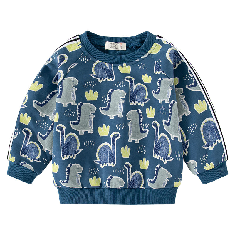 Baby Kid Boys Letters Dinosaur Print Hoodies Swearshirts Wholesale 221209224