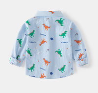 Load image into Gallery viewer, Baby Kid Boys Letters Dinosaur Animals Cartoon Expression Shirts Wholesale 221209225
