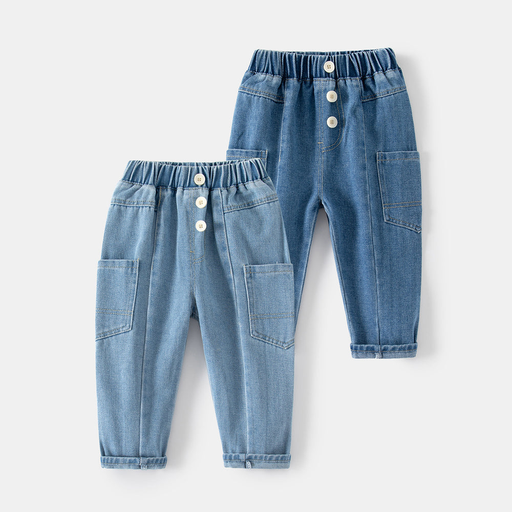 Baby Kid Unisex Solid Color Pants Jeans Wholesale 221209234