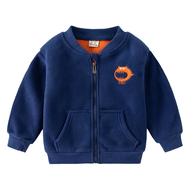 Baby Kid Boys Striped Cartoon Print Jackets Outwears Wholesale 221209285