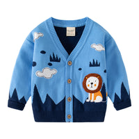 Load image into Gallery viewer, Baby Kid Unisex Color-blocking Cartoon Crochet Cardigan Wholesale 221209286
