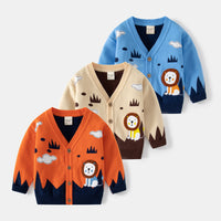 Load image into Gallery viewer, Baby Kid Unisex Color-blocking Cartoon Crochet Cardigan Wholesale 221209286
